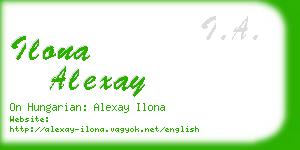 ilona alexay business card